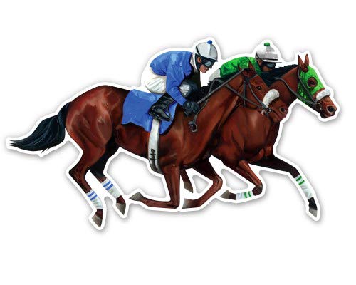 Jockey Horse Racing - Vinyl Sticker Waterproof Decal - size: 3"