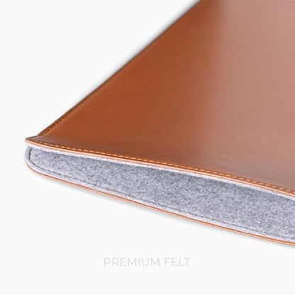 Comfyable Laptop Sleeve 14 Inch Precisely Compatible with MacBook Pro M5 M4 M3 M2 Pro/Max 2026-2021, Faux Leather Cover Case, 14 in, Brown - color: Brown, size: For 14" MacBook Pro