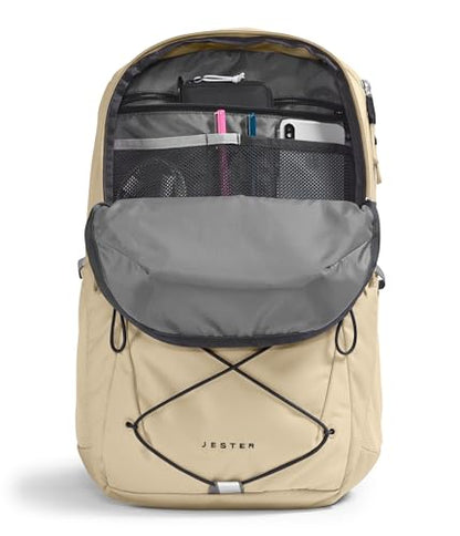The North Face Jester Everyday Laptop Backpack, Gravel/Blk, OSFA | Commuter Travel Bag, Laptop Sleeve, Water-Repellent - color: Gravel/Tnf Black