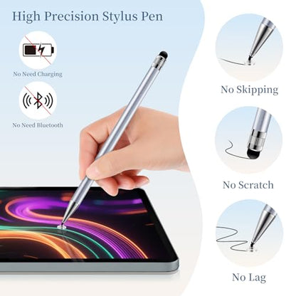 ChaoQ 2-in-1 Stylus Pen for Touchscreen, 6 High Sensitivity Stylus (Silver) - color: 6 Silver