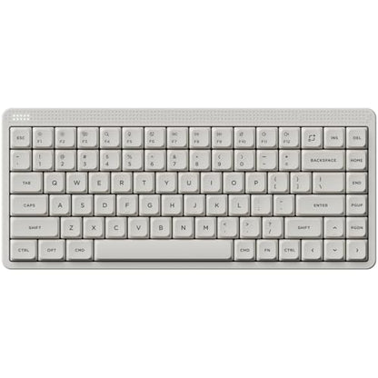 NuPhy Node75 Wireless Mechanical Keyboard, 75% Hot Swappable Custom Low Profile Keyboard, 84 Keys Computer Gaming Keyboards, Supports Touch Gestures, PBT Keycaps, RGB Backlit, Bluetooth/2.4GHz/USB-C - color: White, size: Low-Profile Red Nano Switch