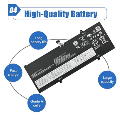 L21C4PE2 Laptop Battery 59Wh Replacement for Lenovo Yoga 6-13ALC7 6-13ABR8 Series L21L4PE2 SB11F29412 5B11F29411 SB11F29410 5B11F29414 SB11F29418 5B11F29421 15.52V 3815mAh
