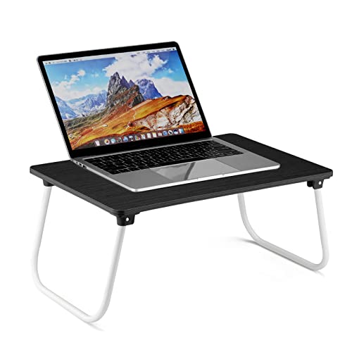 Ruxury Folding Lap Desk Laptop Stand Bed Desk Table Tray, Breakfast Serving Tray, Portable & Lightweight Mini Table for Sofa Couch Floor - Black - color: Black