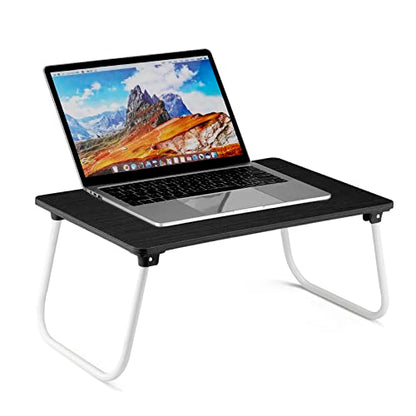 Ruxury Folding Lap Desk Laptop Stand Bed Desk Table Tray, Breakfast Serving Tray, Portable & Lightweight Mini Table for Sofa Couch Floor - Black - color: Black