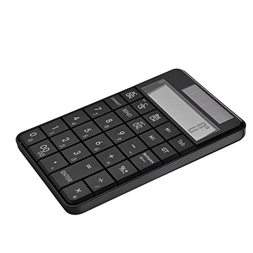 2-in-1 29-Key Numeric Keypad with LCD Display & Solar Power – Compact Small Num Pad for Laptop, Desktop, Accounting, Data Entry – Lightweight Portable Number Pad