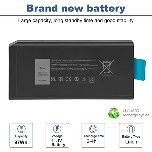 97Wh X8VWF CJ2K1 4XKN5 DKNKD Laptop Battery for Dell Latitude 14 Rugged 5404 5414 E5404 Extreme 7404 7414 E7404 Series P45G P45G001 P45G002 P46G P46G001 P46G002 5XT3V VCWGN XN4KN XRJDF YGV51 453-BBBE - size: 6.57*3.15*0.83inch X8VWF