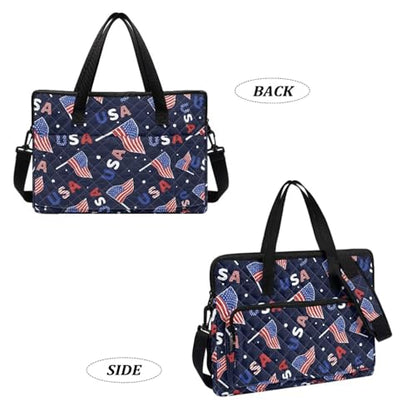 Laptop Sleeve, Laptop Cover with Adjustable Strap Computer Bag Tablet Notebook Sleeves Handbag Messenger Briefcase - color: American Flag