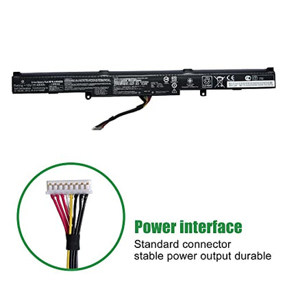 A41N1501 Laptop Battery Replacement for Asus Rog G752VW GL752 GL752JW GL752V GL752VLM GL752VW GL752VW-DH74 GL752VWM N552 N552V N552VW N552VX N752 N752V Series A41LK9H L41LK2H 15V 48Wh 3100mAh - size: 9.8*3.5*1.6inch A41N1501