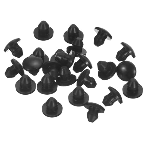 uxcell 25Pcs Silicone Plugs, Rubber Round Snap in Locking Hole Plugs for 4.5mm Hole, Hole Stoppers Waterproof Hole Plug for Metal Tube, Furniture End Caps Inserts, Black - size: 4.5mm