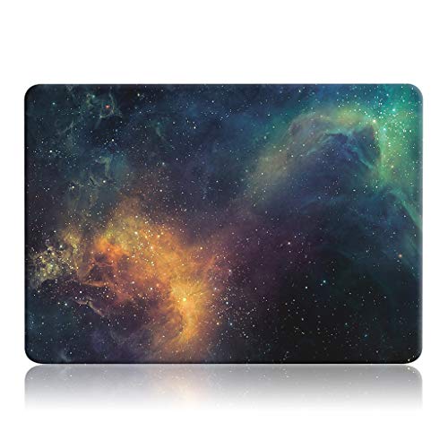 UESWILL Compatible with MacBook Air 13 inch M5 M4 M2 M3 Case 2022-2026 Model A3449 A3240 A3113 A2681, Galaxy Pattern Hard Shell Cover for Mac Air 13.6 + Microfiber Cloth, Nebula/Green - color: Pattern-Nebula/Green, size: MacBook Air 13" (M2 M3 M4 M5)
