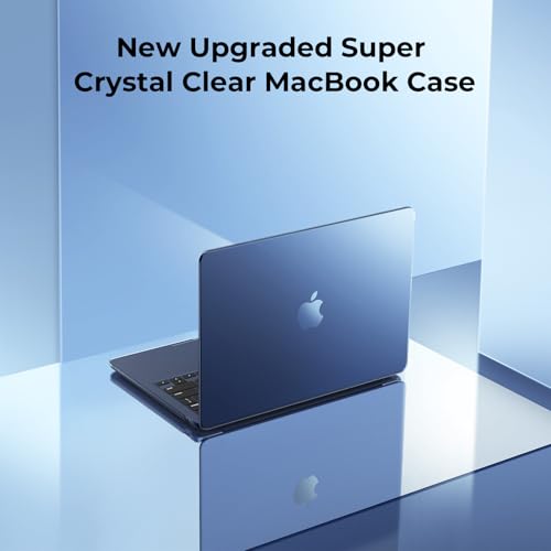 EooCoo Compatible with MacBook Air 13 inch Case M5 2026-2022 M4 M3 M2 A3449 A3240 A3113 A2681, Fit Like a Glove, Scratch Resistant Protective Hard Shell Cover for Mac Air 13.6", Crystal Midnight - color: Crystal Midnight, size: MacBook Air 13.6 inch