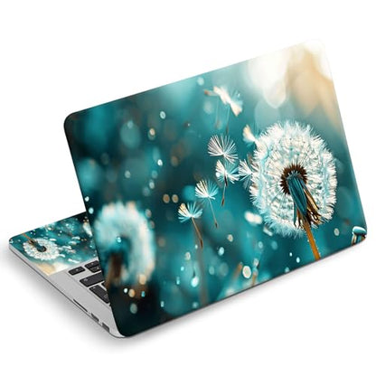 Universal Laptop Skin Sticker Decal, Compatible with MacBook HP Dell Lenovo 12"-15.6", Reusable Vinyl Notebook Cover 3PCS Set, High-Recognition Film-Dandelion Blue - color: Dandelion Blue
