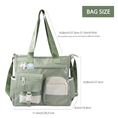 Women's Messenger Bag - Professional Crossbody Work Satchel Stylish Office Purse for Business Travel & Commuting - color: Green