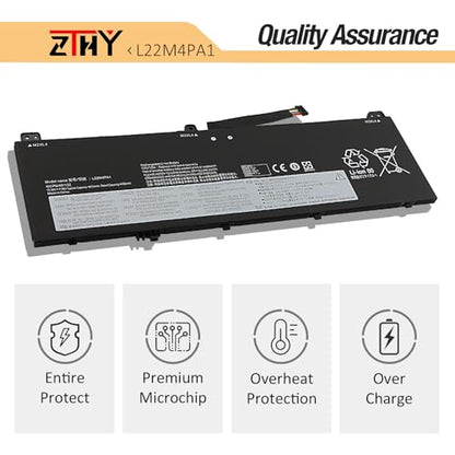L22C4PA1 L22M4PA1 Battery for Lenovo Yoga 7 14IRL8 14ARP8 16IRL8 16ARP8 | For Yoga 7 2-in-1 14IML9 14AHP9 16IML9 16AHP9 Series Laptop L22D4PA1 5B11K38966 SB11K38964 15.36V 71Wh 4623mAh 4-Cell - size: 11.10*3.58*0.23inch L22M4PA1
