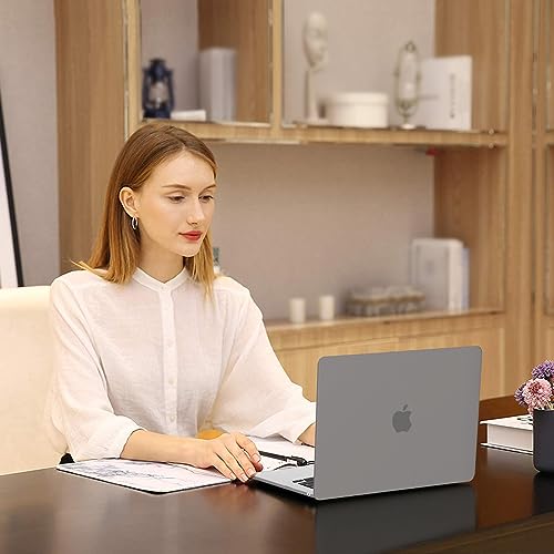 MOSISO Compatible with MacBook Air 15 inch Case M5 2026 M4 M3 M2 2025-2023 | A3448 A3241 A3114 A2941, Scratch-Resistant Protective Hard Shell Case&Keyboard Cover&ScreenFilm&Pouch, Gray - color: Gray