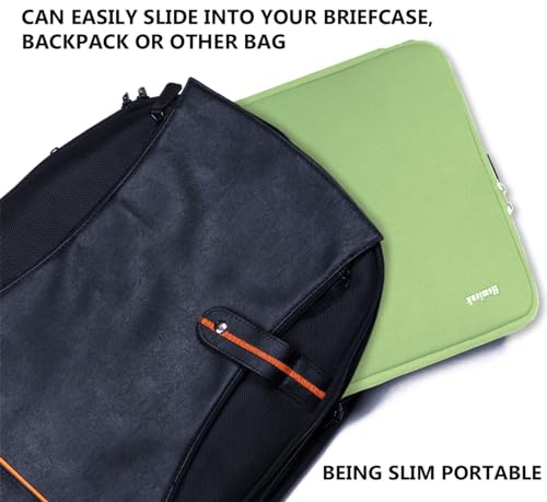 Laptop Sleeve 14 inch, Upgrade Shockproof Protective Computer Case Briefcase Carrying Bag Compatible with 14" HP, Lenovo, Asus, Acer, Notebook, Chromebook Computer, Light Green - color: Light Green, size: 14 Inch