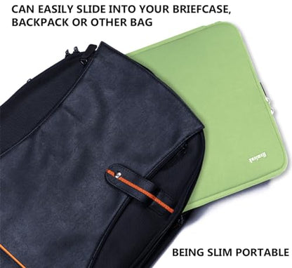 Laptop Sleeve 14 inch, Upgrade Shockproof Protective Computer Case Briefcase Carrying Bag Compatible with 14" HP, Lenovo, Asus, Acer, Notebook, Chromebook Computer, Light Green - color: Light Green, size: 14 Inch