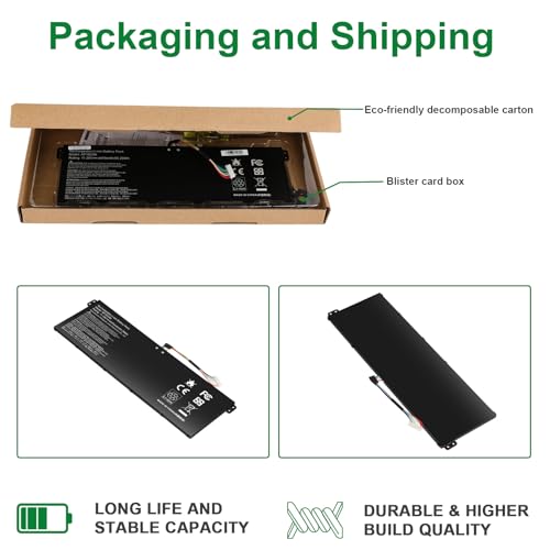 TREE.NB AP18C8K Laptop Battery Compatible with Acer Aspire 5 A514-52 A514-54 7 A715-42G Swift 3 SF314-42 SF314-57 SF314-57G SF314-58 SF314-59 Chromebook CB315-3H 314-C933 TravelMate P2 TMP215-52 - size: 10.24x3.46x0.24inch AP18C8K