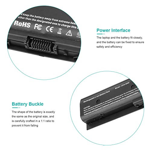 Futurebatt MO06 MO09 671731-001 Laptop Battery for HP Pavilion DV4-5000 DV6-7000 DV7-7000 Envy DV4-5200 DV6-7200 M6-1100 Series - size: DV4 8.86 3.15 1.38in
