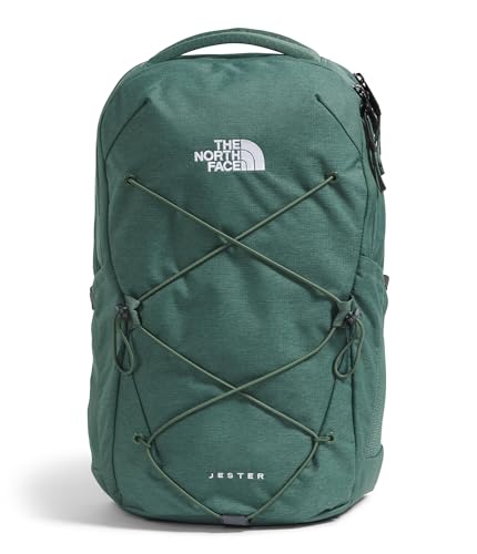 The North Face Jester Everyday Laptop Backpack, Duck Grn Dk Hth, OSFA | Commuter Travel Bag, Laptop Sleeve, Water-Repellent - color: Duck Green Dark Heather
