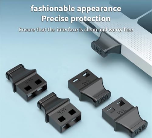 USB Cover Cap 30Pcs USB-A Port Cover with Handle - Anti-Dust Plug for Laptop and Computer Socket Protection Caps