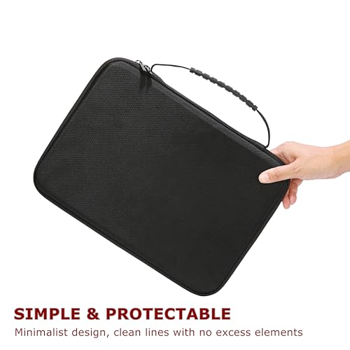 Ginsco Laptop Case for MacBook Air 13-inch, Hard Shell Laptop Case Computer Sleeve Bag with Protective Padings, Travel Carrying Case with Ergonomic Handle Back Luggage Strap