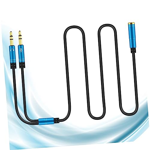 Veemoon 1pc Headset Splitter Adapter Cable Female to Male Audio Connector Microphone and Headphone Splitter for Laptop and Mobile Devices and Versatile Audio Adapter