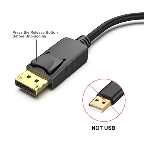 BENFEI 4K DisplayPort to HDMI Adapter, Uni-Directional DP 1.2 Computer to HDMI 2.0 Screen Gold-Plated DP Display Port to HDMI Adapter (Male to Female) Compatible with Lenovo Dell HP and Other Passive - color: Black, style: 4K 30Hz-1 Pack