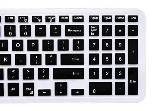 YYubao Silicone Keyboard Skin Compatible 15.6" Dell Inspiron 15 3000 5000 7000 Series, 15.6" Dell G3 G5 G7 Series, 17.3" Dell Inspiron 17 5000 Series, 17.3" Dell G3 Series (with Numeric Keypad) Black - color: Black