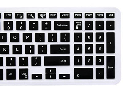 YYubao Silicone Keyboard Skin Compatible 15.6" Dell Inspiron 15 3000 5000 7000 Series, 15.6" Dell G3 G5 G7 Series, 17.3" Dell Inspiron 17 5000 Series, 17.3" Dell G3 Series (with Numeric Keypad) Black - color: Black