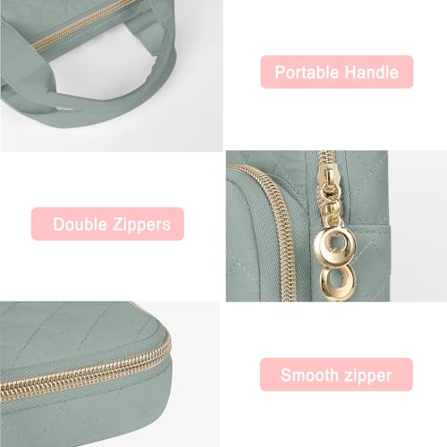 MOSISO 360 Protective Laptop Case 16 inch,15-15.6 inch Laptop Sleeve | Compatible with MacBook Pro 16 M5 M4 M3 M2 M1 HP Acer Dell Lenovo,Square Quilted Bag with 2 Pockets&Handle&Belt,Antique Green - color: Antique Green, size: 16 inch