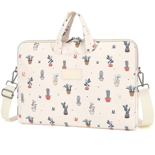DACHEE Laptop Shoulder Bag for 15 Inch/15.6 Inch Macbook Pro - color: Potted Plant(07)