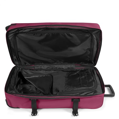 EASTPAK Tranverz L – 121L Large Soft Sided Checked Luggage, Dual Compartments, TSA Lock, Compression Straps & Smooth Inline Wheels, Wine Burgundy - color: Wine Burgundy, size: 121 Liter Checked Bag