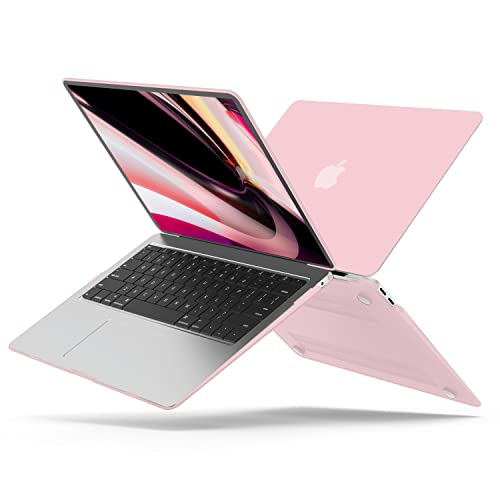 B BELK Compatible with MacBook Air 13 inch Case 2022 2021 2020 2019 2018 Release A2337 M1 A2179 A1932 with Touch ID, Plastic Laptop Hard Shell Case + Keyboard Cover + Screen Protector, Rose Quartz | A2337 A2179 A1932, Matte Plastic Hard Shell for MacBook