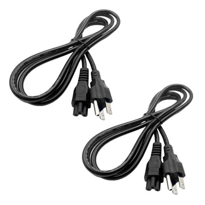 2 Pack Laptop Power Cord Replacement Universal 3 Prong AC Power Cable for Dell HP Acer Asus Lenovo IBM Sony Fujitsu Gateway Ultrabook Chromebook Notebook AC Adapter Laptop Charger