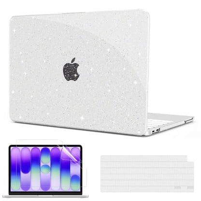 B BELK for MacBook Neo 13 inch Case 2026, Clear Glitter Hard Shell Case & Keyboard Cover & Screen Protector, Scratch Resistant Protective Sparkly Case for MacBook Neo 13 inch Model A3404, Starry Clear - color: Glitter Clear