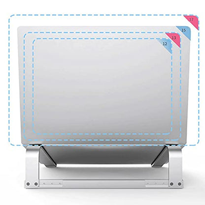 Aluminum Alloy Folding Notebook Laptop Stand 11-17 inch for Non-Slip Cooling Bracket - color: D