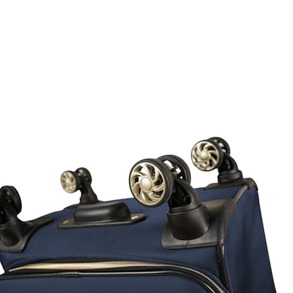 Kenneth Cole REACTION Chelsea Chevron Quilted Luggage, Navy, 3-Piece Set (20"/24"/28") - color: Navy, size: 3-Piece Set (20"/24"/28")