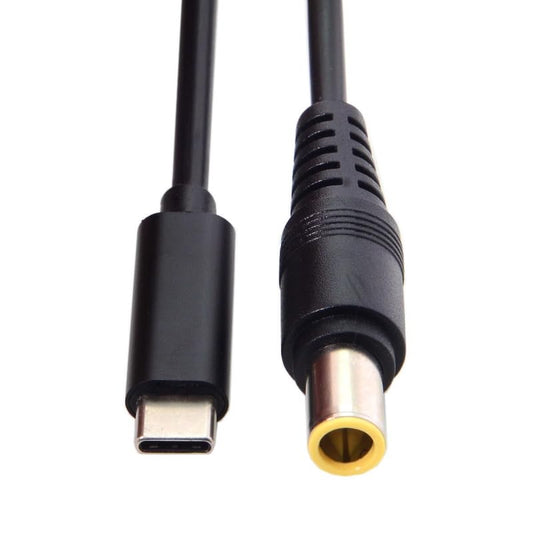 CY Cable Type C USB-C Input Source 65W to DC 7.9x5.4mm Power Charge Cable 19.5V Compatible with Laptop 18-20V - color: Black DC 65W, size: 7.9X5.4mm