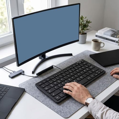 Asixxsix 78 Keys Wired Keyboard, USB Wired Minority Language Keyboard with 1.35M Cable, Plug and Play for Office, Computer and Laptop (German) - size: German