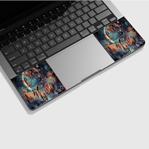 Universal Laptop Skin Sticker with 2 Wrist Pad Skins, Waterproof Scratch Resistant Vinyl Laptop Cover Decal, Cut to Fit for 11–15.6 Inch MacBook HP Dell Lenovo, Dreamcatcher - color: Dreamcatcher