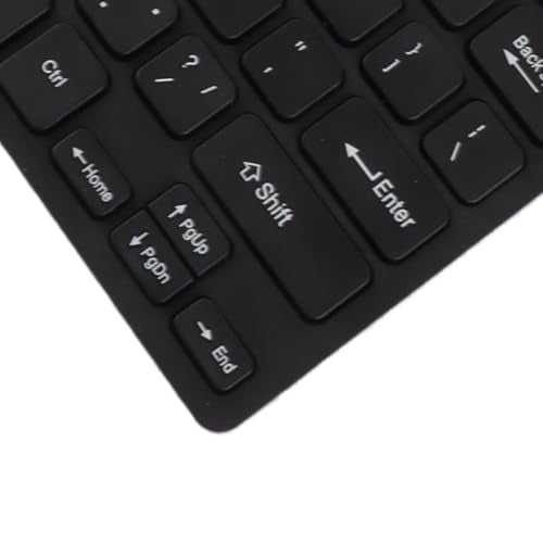 Dioche Small Wired Keyboard, Small Keyboard Ultra Thin Mini USB Wired Keyboard with 78 Keys Keyboards Wired Keyboard for Desktop Computer Laptop PC (Black)