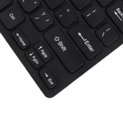 Dioche Small Wired Keyboard, Small Keyboard Ultra Thin Mini USB Wired Keyboard with 78 Keys Keyboards Wired Keyboard for Desktop Computer Laptop PC (Black)