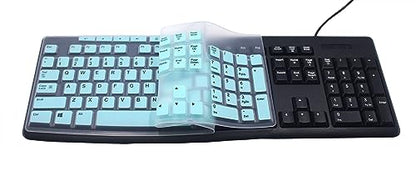 Ultra Thin Desktop PC Silicone Keyboard Cover Skin Protector Compatible for Logitech MK295 MK275 MK270 Wireless Keyboard, Logitech K200 K260 K270 MK200 MK260 Keyboard - Mint - color: Mint