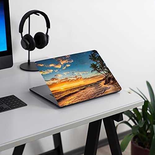Compatible with MacBook Air 13 inch Case 2022 2021 2020 2019 2018 Release M1 A2337 A2179 A1932, Protective Plastic Hard Shell Case & Keyboard Cover, Has Logo Cutout, Beach Theme - color: 01 Beach Sunset