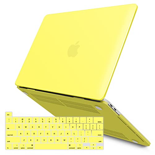 IBENZER Compatible with MacBook Pro 13 Inch Case M2 M1 2026 2025 2024 2023 2022 A2338 A2289 A2251 A2159 A1989 A1706 A1708, Hard Shell Case & Keyboard Cover for Mac Pro 13, Yellow, T13YW+1 - color: Yellow