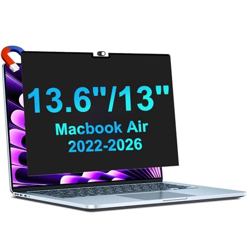 STARY Magnetic Privacy Screen for MacBook Air 13.6 & 13 Inch 2022-2026 (M2, M3,M4,M5), Removable Laptop Privacy Filter Shield and Matte Anti-Glare Blue Light Protector - size: Mac 13.6 Inch Air 2022-2026