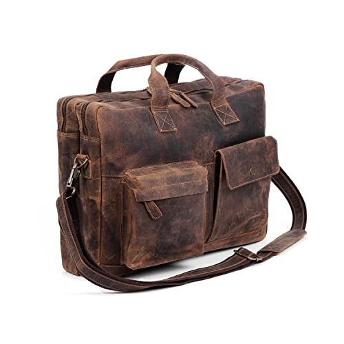 Leather briefcase 18 Inch Laptop Messenger Bags for Men and Women Best Office Briefcase Satchel Bag - style: 16 Inches