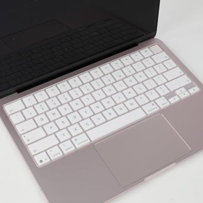 Allinside Keyboard Cover for 2026 MacBook Neo 13-inch A3404 (A18 Pro) & MacBook Air 13"/15" and MacBook Pro 14"/16" (M5 Chip), Premium Silicone Keyboard Protector Skin, US ANSI Layout, White - color: White