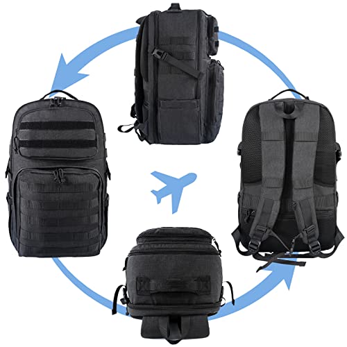 MATEIN 17 Inch Laptop Backpack, Large TSA Tactical Backpack for Men | Military MOLLE System, Water Resistant Computer Bag, Laptop Compartment, Work Organizer Pocket, For Carry on Travel